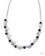 Load image into Gallery viewer, Textured Time ~ Black ~ Necklace
