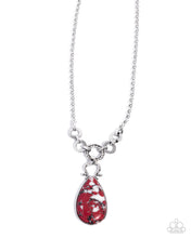 Load image into Gallery viewer, Tough Teardrop ~ Red ~ Necklace
