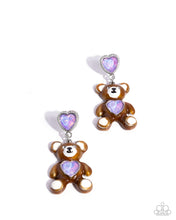 Load image into Gallery viewer, Traditional Teddy ~ Purple ~ Earring
