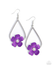Load image into Gallery viewer, Tropical Teardrop ~ Purple ~ Earring

