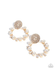 Load image into Gallery viewer, Wistfully Waltzing ~ Gold Post Earrings ~ Paparazzi 
