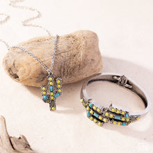 Load image into Gallery viewer, Charged Cactus ~ Complete Look ~ Necklace ~ Paparazzi
