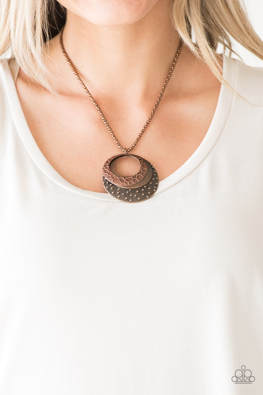 Texture Trio - Copper - Necklace