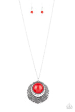 Load image into Gallery viewer, Medallion Meadow - Red - Necklace
