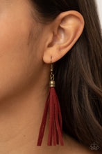 Load image into Gallery viewer, Feel At Homespun Red Earrings
