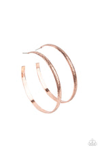 Load image into Gallery viewer, Rustic Radius Copper Hoop Earring
