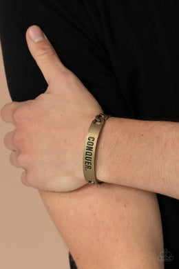 Conquer Your Fears Brass Bracelet Paparazzi