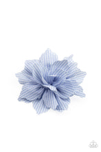 Load image into Gallery viewer, Plaid Prairies Blue Hair Clip
