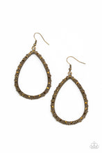 Load image into Gallery viewer, Standout Sparkle Brass Earrings
