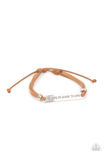 Load image into Gallery viewer, To Live, To Learn, To Love Brown Bracelet
