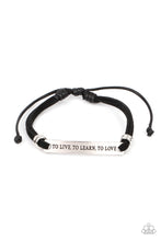 Load image into Gallery viewer, To Live, To Learn, To Love Black Bracelet
