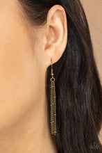 Load image into Gallery viewer, Be The Peace You Seek Brass Earrings
