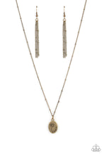 Load image into Gallery viewer, Be The Peace You Seek Brass Necklace
