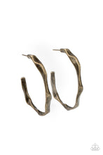 Load image into Gallery viewer, Coveted Curves Brass Hoop Earrings
