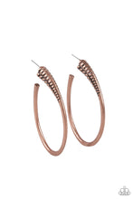 Load image into Gallery viewer, Fully Loaded Copper Hoop Earrings
