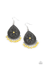 Load image into Gallery viewer, Blossoming Teardrops Yellow Earrings
