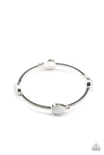 Load image into Gallery viewer, Dewdrop Dancing White Bangle Bracelet
