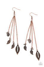 Load image into Gallery viewer, Chiming Leaflets Copper Earrings
