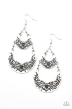 Load image into Gallery viewer, Springtime Gardens Green Earrings
