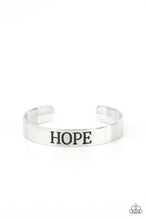 Load image into Gallery viewer, Hope Makes The World Go Round Silver Bracelet
