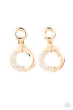 Load image into Gallery viewer, Modern Motivation Gold Post Earrings
