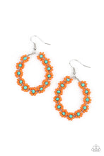 Load image into Gallery viewer, Festively Flower Child Orange Earrings
