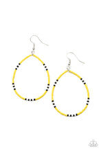 Load image into Gallery viewer, Keep Up The Good Beadwork Yellow Earrings
