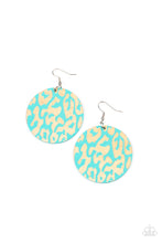 Load image into Gallery viewer, Catwalk Safari Blue Earrings
