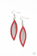 Load image into Gallery viewer, Leather Lagoon - Red - Earring
