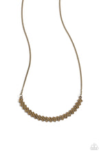 Load image into Gallery viewer, Dicey Demure - Brass - Necklace
