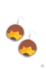 Load image into Gallery viewer, Sun-Kissed Sunflowers Brown Earrings
