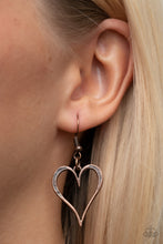 Load image into Gallery viewer, Hopelessly In Love Copper Earrings
