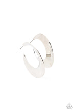 Load image into Gallery viewer, Power Curves Silver Hoop Earrings
