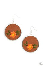 Load image into Gallery viewer, Prairie Patchwork Orange Earring
