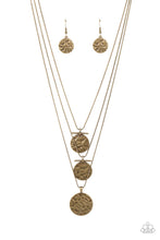 Load image into Gallery viewer, Dizzying Discs - Brass - Necklace
