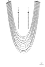 Load image into Gallery viewer, Cascading Chains - Silver - Necklace
