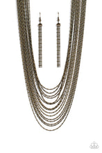 Load image into Gallery viewer, Cascading Chains - Brass - Necklace
