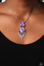 Load image into Gallery viewer, Under the FRINGE - Purple - Necklace
