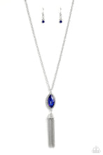 Load image into Gallery viewer, Tassel Tabloid - Blue - Necklace
