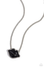 Load image into Gallery viewer, Lip Locked - Black - Necklace
