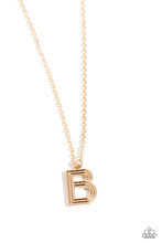 Load image into Gallery viewer, Leave Your Initials - Gold - B - Necklace
