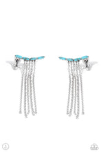 Load image into Gallery viewer, Fault Line Fringe - Blue - Earring
